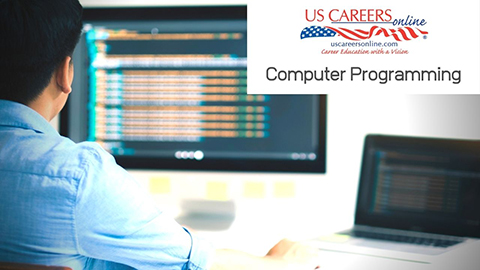 A man working on a computer.